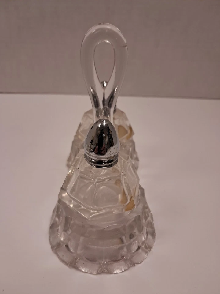 I.W. Agitadores de sal e pimenta de cristal cortados à mão com caddy. - Imagem 3 de 4