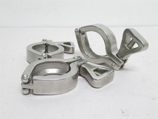 231305 New-No Box; MFG- 13MHHM100-150 Lot-3 Sanitary Clamp; SS; 1 To 1-1/2"OD