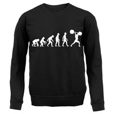 Evolution of Man Weight Lifter - Kids Hoodie / Sweater - Gym Exercise Lifting