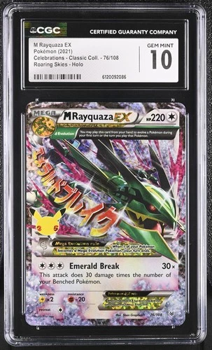 M RAYQUAZA EX Celebrations Roaring Skies Holo #76 CGC 10 Pokemon