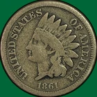 1861 Indian Head Cent Very Good VG Coin #41836