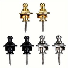 2PCS Guitar Strap Lock Security Schaller Metal Button For Electric Acoustic Bass