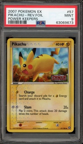 Pokemon Pikachu EX Power Keepers Reverse Holo #57 PSA 9 Mint