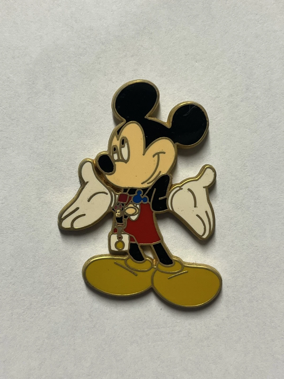 Disney Pin Mickey with his pin trading lanyard