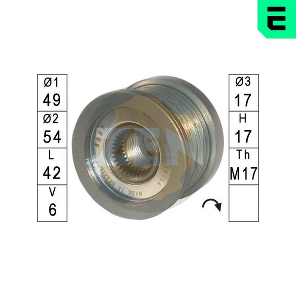 Era Generatorfreilauf ZN5587 FüR Sw 508 3008 308 Cc Peugeot 208 5008 207 Rcz 1 2-image