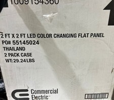 LOT OF 2 Commercial Electric 2 ft. x 2 ft. 4250 Lumens LED Flat Panel 5CCT