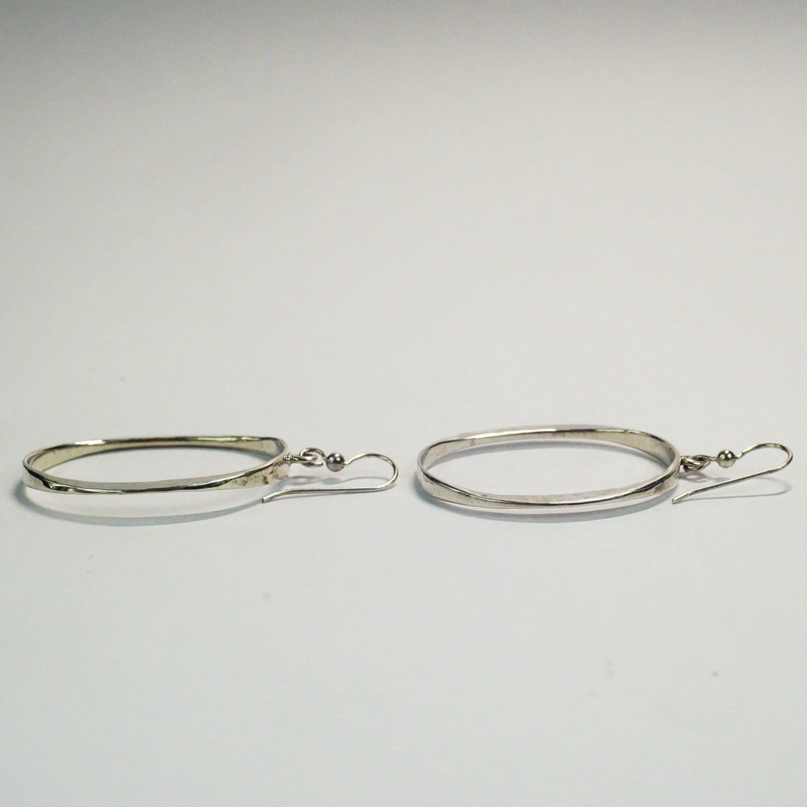 Sterling Silver Hook Drop Dangle Large Open Oval … - image 8