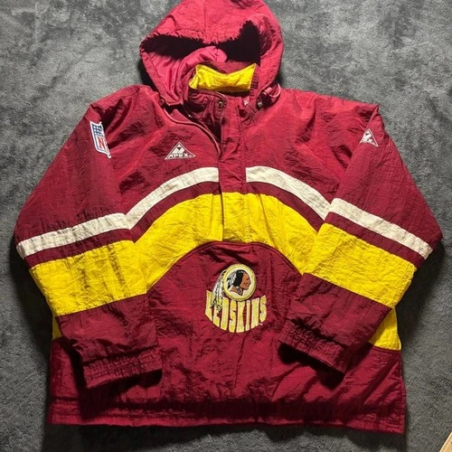 90s Apex One NFL Pro Line Washington Quarter Zip Nylon Pullover Jacket XL - product listing photo