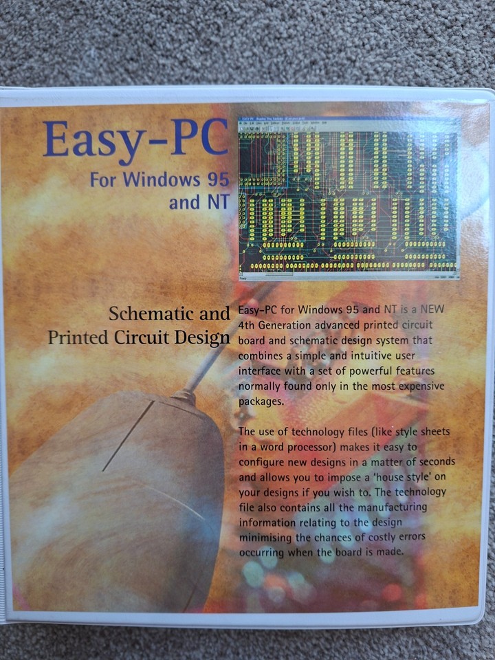 Simple Hello. Sign Image Easy-PC V7.0 Windows 95 NT PCB Schematic CAD Software CD Manual Vintage ...