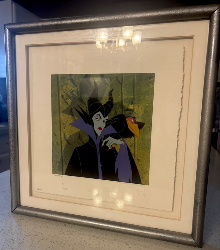 Walt Disney Art Classics MALEFICENT the MISTRESS of ALL EVIL COA LE 7500 Framed