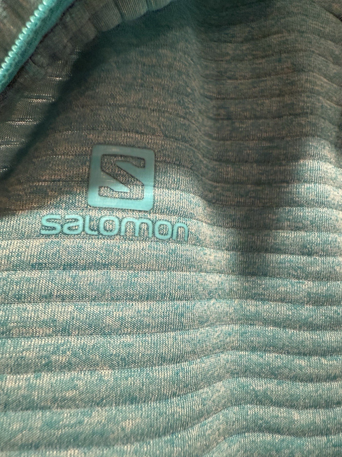 Giacca con cappuccio SALOMON donna destra bella metà verde acqua taglia large