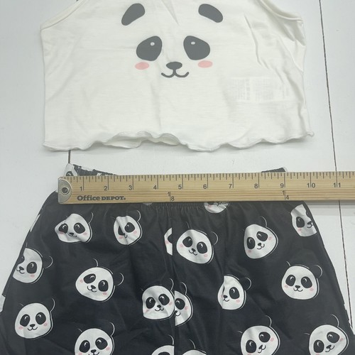 Shein Black & White Panda Pajama Set Youth Girls 5 NWOT - Picture 6 of 8