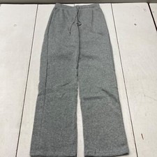 Light Gray Drawstring Sweatpants Straight Legs Pockets Womens Size Small