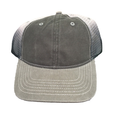 Quake City Caps Trucker Snapback Hat Cap Brown Plain Mesh Sample