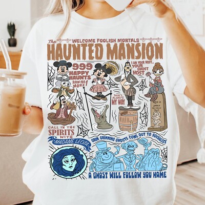 Disney Haunted Mansion Mickey & Friends Halloween Unisex Adult Kid Tee 82184