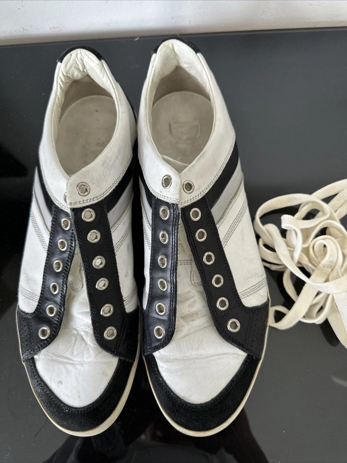 Baskets DIOR Homme Cuir Blanc 41,5 FR 11,5 US