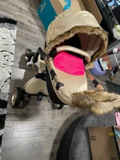 luxury strollers for babies -- MIMA:  2 in 1 Basinet and toddler seat