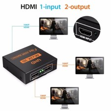 4K 1X2 HDMI Splitter Full HD 1 In 2 Out Video HDMI Switch Switcher Display TV