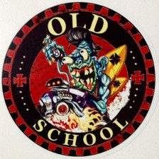 2-pack Rat Rod Hot Rod Vintage Racing Sticker Rockabilly Old School Rat Fink