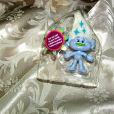 TROLL 'hair with flair' lavender/blue, end of hair to feet  5" H/bag 