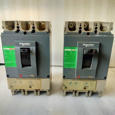 (SET OF TWO) SCHNEIDER EASYPACT CVS400F 3POLE 400AMP AC
