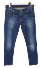 Jeans Nudie Tight Long John Broken Used Uomo W31/~L30 Zip Sbiadito