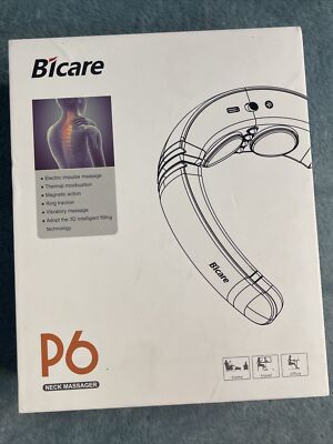 Bicare P6 Neck Massager w/ Remote controller Grey, Electric Impulse Massage