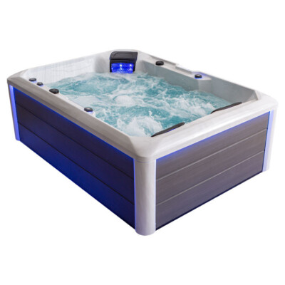 Whirlpool Swim Spa Outdoorpool AWT IN-704 extreme Sterling Silver 220x160 grau