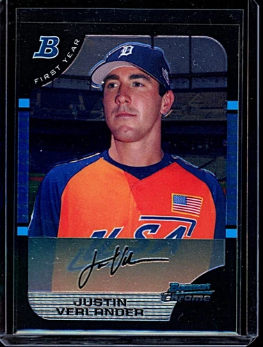 2005 Bowman Draft Picks & Prospects Chrome #BDP129 Justin Verlander Rookie