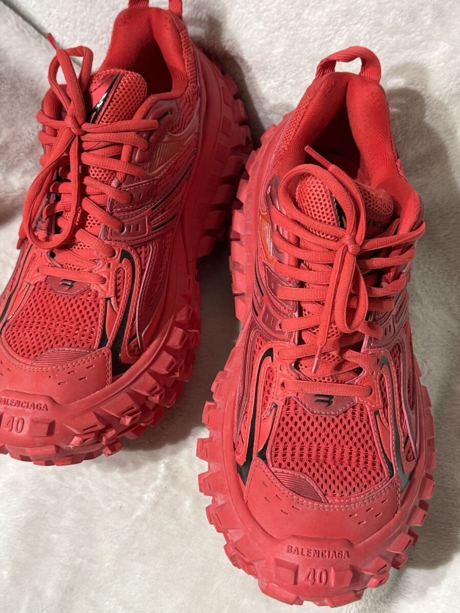 Balenciaga Bouncer Men's Sneakers Red Defender Size US 7/Eur Balenciaga Bouncer Men's Sneakers Red Defender Size US 7/Eur