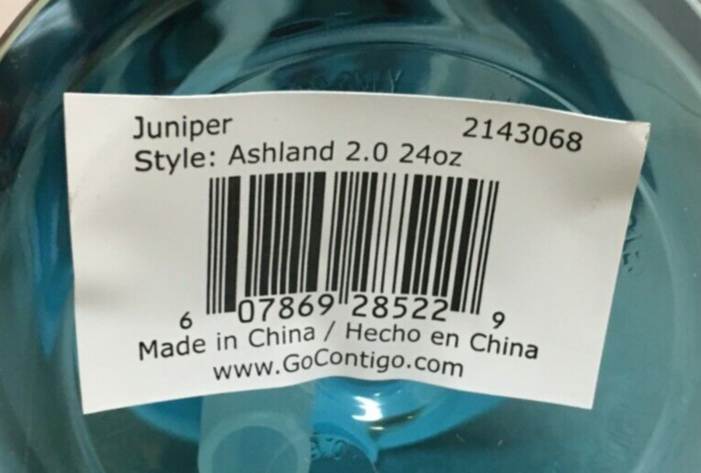 Contigo 2143068 Ashland 24 oz Juniper BPA Free Water Bottle
