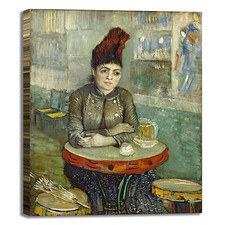 Van Gogh donna al cafè design quadro stampa tela dipinto telaio arredo casa
