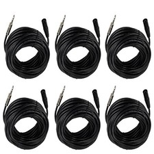 6-Pack 50ft XLR 3-Pin Male Cable to 6.35mm 1/4" Stereo Mono Shielded Cables Cord