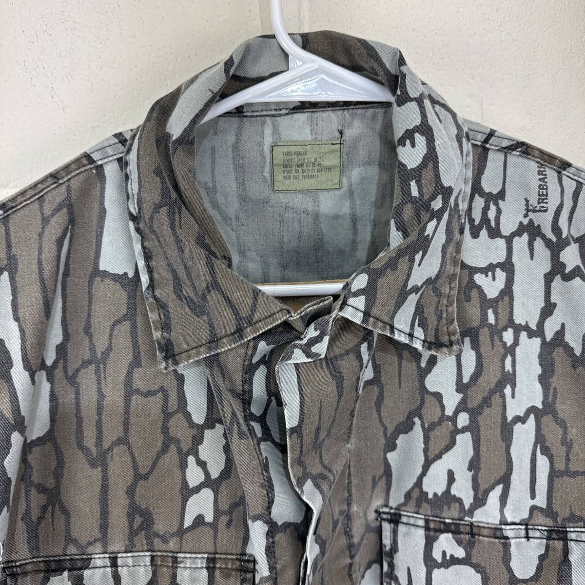 個人装備 90s Vintage TREBARK Camo BIGSIZE VINTAGE US ARMY TREBARK CAMO COMBAT JACKET 1990S SIZE MEDIUM