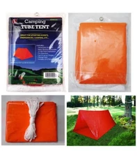  Emergency Survival Camping Shelter Tube Tent Waterproof Prepper