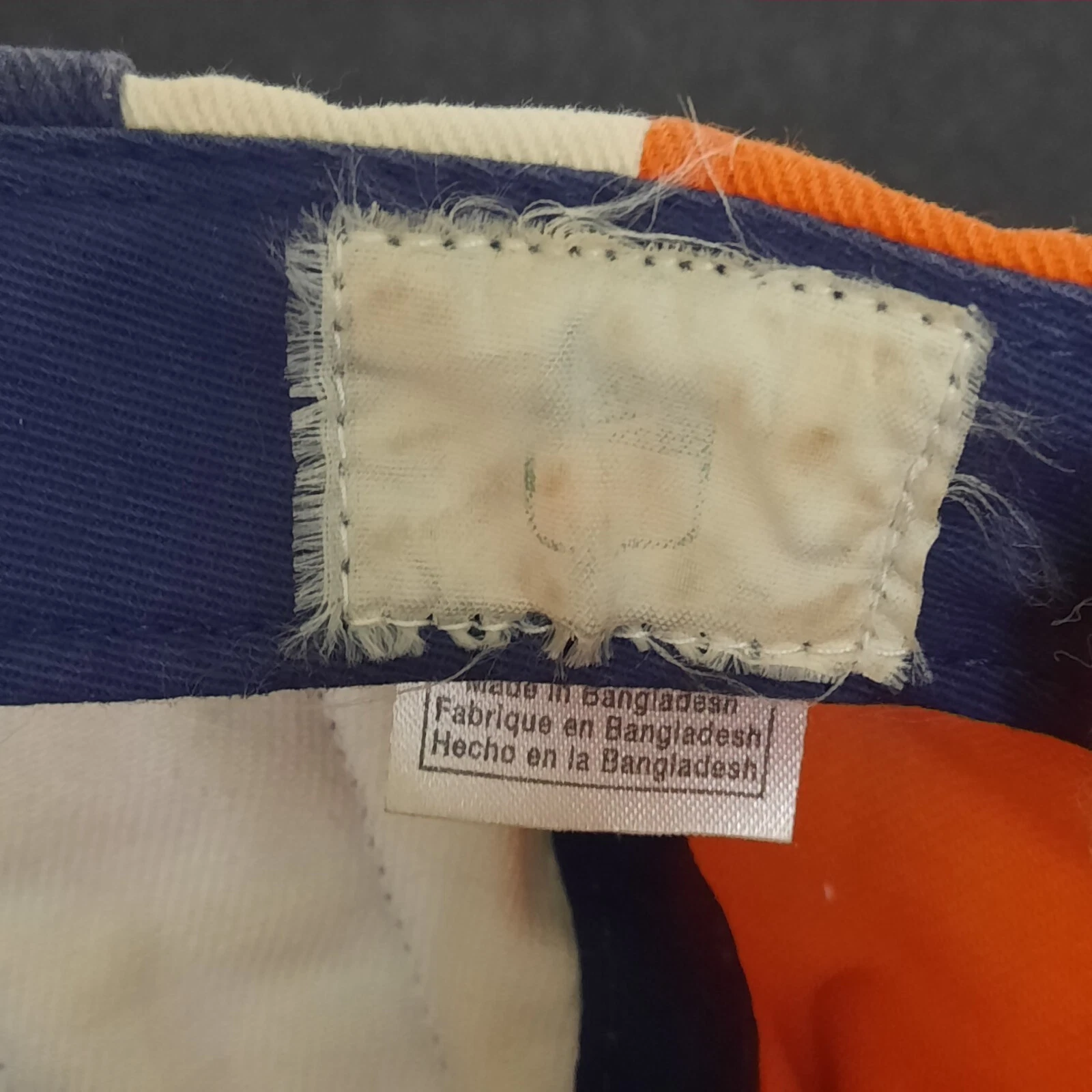 VTG Chicago Bears Y2K football Baseball Hat/Cap Hook and Loop Colorblock AOP