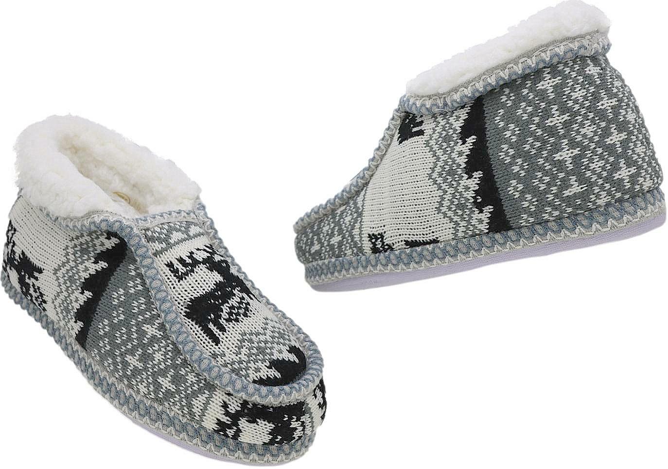 Damen Hausschuhe Winter - Kuschelige Plüsch Pantoffeln Geschlossen