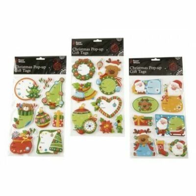 Süße 3D Pop Up Weihnachten Geschenkanhänger & lustige Geschenkbox Aufkleber für Kinder sortiert 