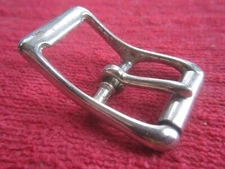 6 VINTAGE NOS NORTH & JUDD HAMES / HARNESS 7/8" NICKEL ROLLER BUCKLES, USA MADE