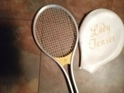Lady Tensor Tennis Racquet w/case silver good condition