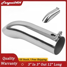 3 Inlet 3 Outlet 12 Long Stainless Steel Exhaust Tip Polished Turn-down Pipe 3 Inlet 3 Outlet 12 Long Stainless Steel Exhaust Tip Polished Turn-down Pipe