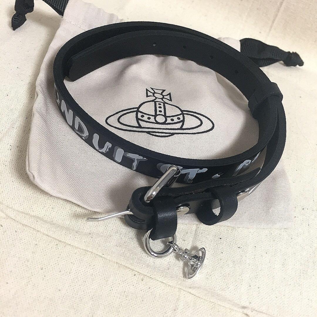 Vivienne Westwood Silver Orb Leather Choker Necklace Unused Vivienne Westwood Silver Orb Leather Choker Necklace Unused
