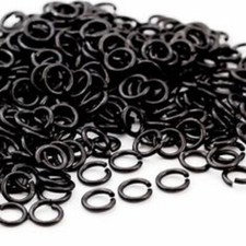 50 anneaux de saut en métal noir 3 mm accessoires bijoux perles connecteur artisanal