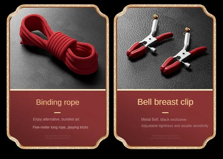 Kit Bondage BDSM 12 Pièces – Rouge – Simili – Réglable – Neuf – Parfait Pour Débuter