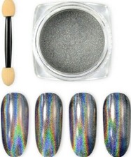 Holographic Chrom Effekt Pigment  Glitzer Nail Art Design