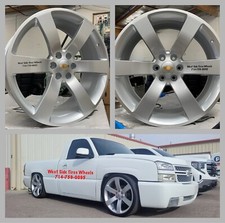 24 Chevy Trailblazer Tbss 6x139 Silver Wheels With Tires Fits Silverado Tahoe