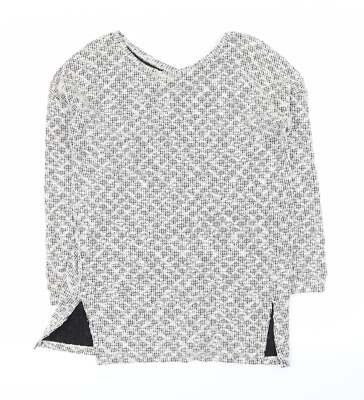 NEXT Damenpullover weiß hochgeschlossen Polyestermischung Größe 12