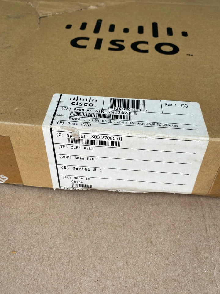 Cisco AIR-ANT2465P-R Diversity Patch Antenna  2.4GHz 6.5dBi w/ RP-TNC Plug - NEW - Image 3 of 4