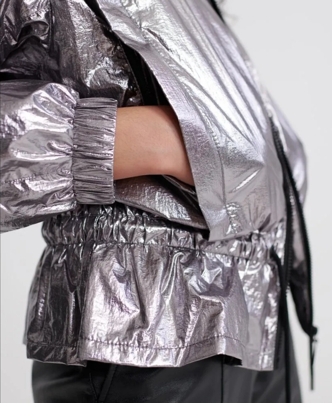 SUPERDRY Womens Silver Hyper Jacket BNWT Size 14 RRP£59.99 *Sold Out* image 4