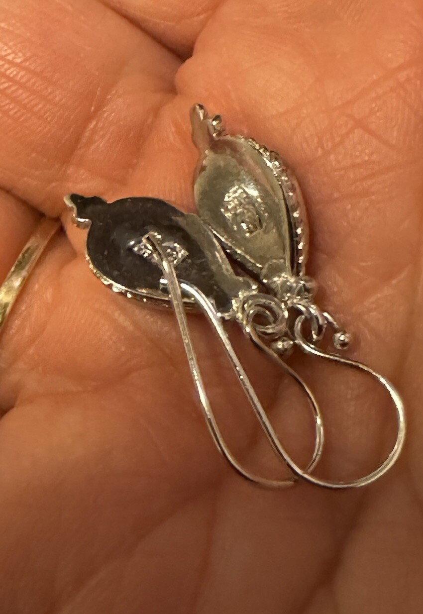 Sterling Silver Opal Doublet Dangle Earrings Isra… - image 3